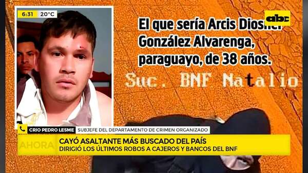 Coronel Oviedo: Cayó asaltante más buscado del país - ABC Noticias - ABC Color