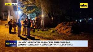 Niño de 5 años fue herido tras balacera entre barras - ABC Noticias - ABC Color