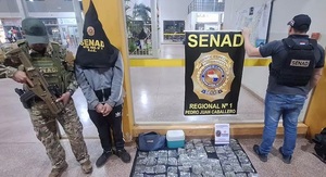 Pillaron a narco que viajaba en bus como si nada