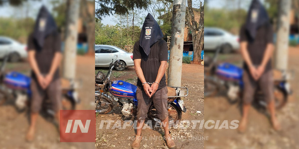 POLICÍA APREHENDE A UN HOMBRE Y RECUPERA MOTOCICLETA EN OBLIGADO - Itapúa Noticias