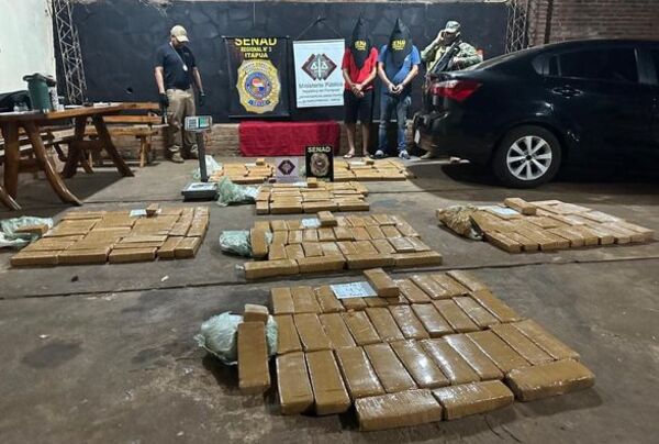Incautaron más de 250 kilos de marihuana que eran llevados en un automóvil