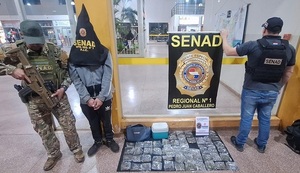 Viajaba con droga en un bus y fue detenido en la terminal de ómnibus de PJC