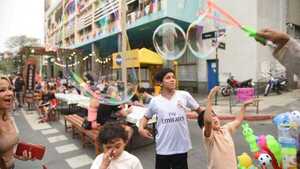 Los niños se adueñaron de la calle Palma este sábado