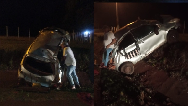 Vuelco deja un lesionado en Edelira 51.