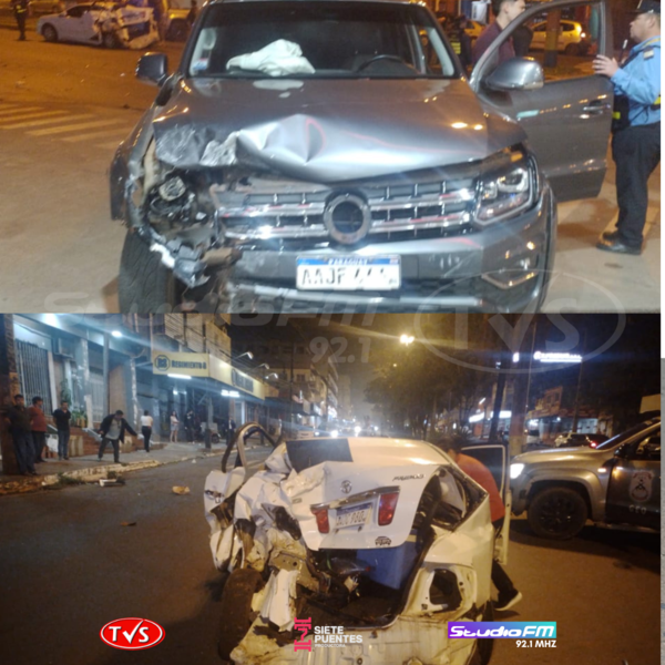 Accidente de Tránsito en Encarnación: Lesiones y Daños Materiales en Colisión de Vehículos - TVS