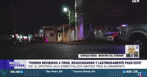 Diario HOY | Riera sobre fatal allanamiento: “El diputado Gomes ofreció resistencia con disparos”