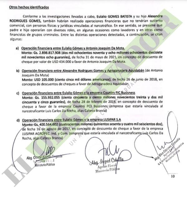 Los millonarios montos manejados por Lalo Gomes y su hijo, según la imputación