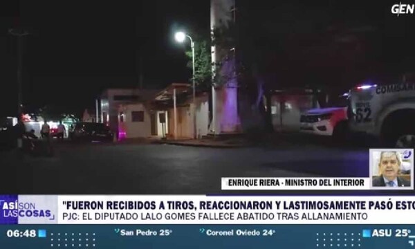 Enrique Riera sobre fatal allanamiento: “El diputado Gomes ofreció resistencia con disparos” – Prensa 5