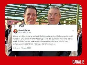 HORACIO CARTES LAMENTA LA PÉRDIDA DE LALO GÓMES