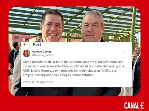 HORACIO CARTES LAMENTA LA PÉRDIDA DE LALO GÓMES