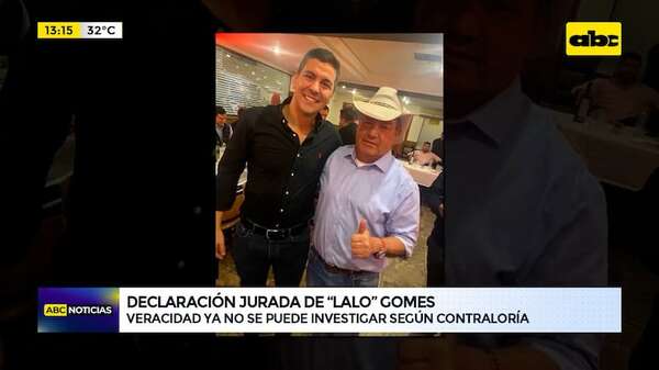 Declaración jurada de “Lalo” Gomes: veracidad ya no se puede investigar según Contraloría - ABC Noticias - ABC Color