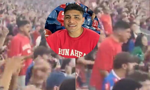 [VIDEO] Claudio Aquino festejó como un hincha más el gol de Cerro