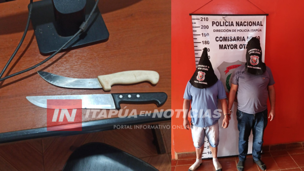 DOS HOMBRES FUERON APREHENDIDOS CON ARMAS BLANCAS EN MAYOR OTAÑO - Itapúa Noticias