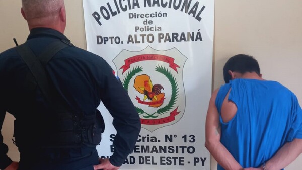 Policía captura sospechoso de violencia familiar en Ciudad del Este