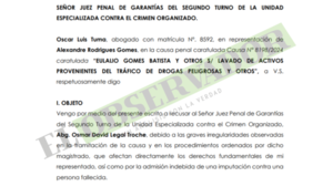 Hijo de Lalo Gomes recusó al juez Osmar Legal por supuestas irregularidades en procedimientos 
