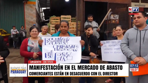 Comerciantes del Mercado de Abasto protestan contra reubicación de locales