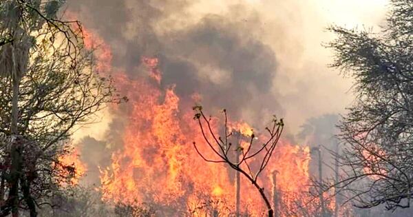 La Nación / Bomberos, con dura tarea para controlar las llamas