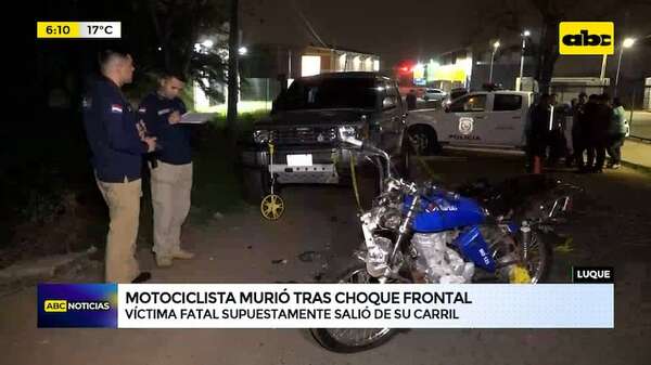 Video: Motociclista murió tras choque frontal - ABC Noticias - ABC Color