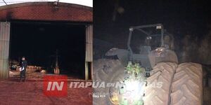 TRES TRACTORES SE INCENDIARON EN UN TINGLADO DE PIRAPÓ  - Itapúa Noticias