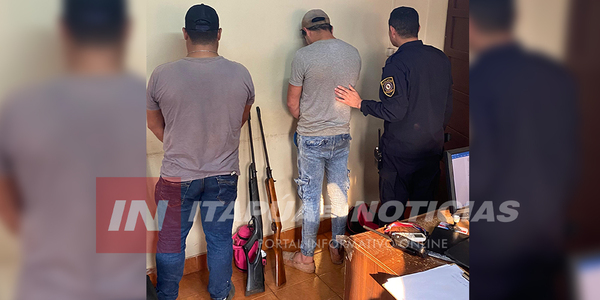 DOS HOMBRES APREHENDIDOS POR DISPAROS CON RIFLES EN CAMBYRETÁ - Itapúa Noticias