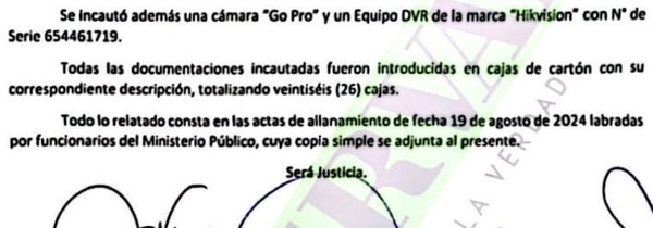 Veintiséis cajas de documentos incautaron los fiscales en el caso Lalo Gomes y su hijo