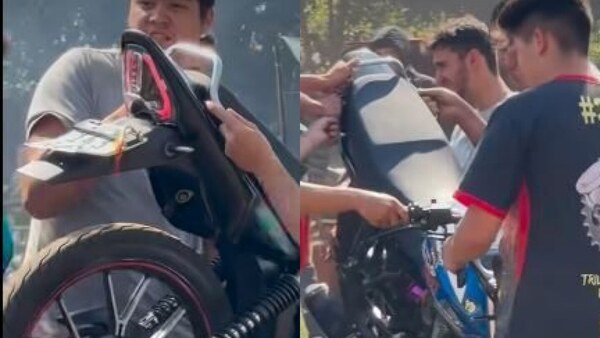 Motoqueiros compiten con roncadores y otros trucos