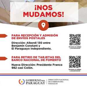 Correo Paraguayo atiende en su nuevo local para el retiro de tarjetas del BNF - .::Agencia IP::.