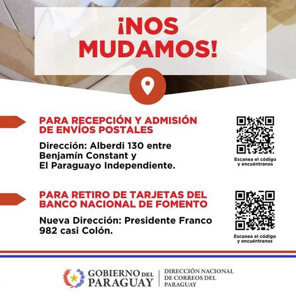 Correo Paraguayo atiende en su nuevo local para el retiro de tarjetas del BNF - .::Agencia IP::.