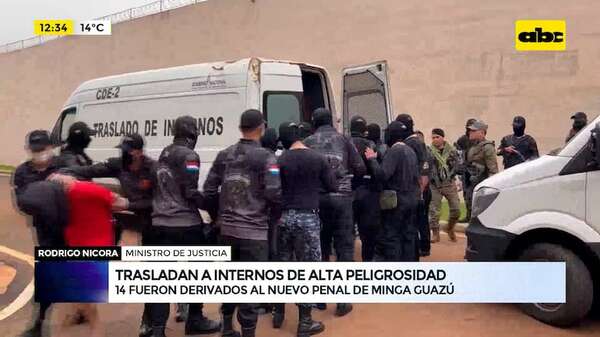 Video: Trasladan a 14 internos de alta peligrosidad al nuevo penal de Minga Guazú - ABC Noticias - ABC Color