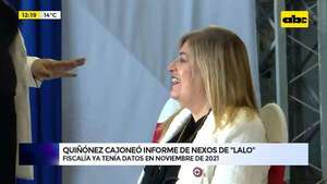 Video: Quiñónez cajoneó informe sobre nexos de “Lalo”  - ABC Noticias - ABC Color