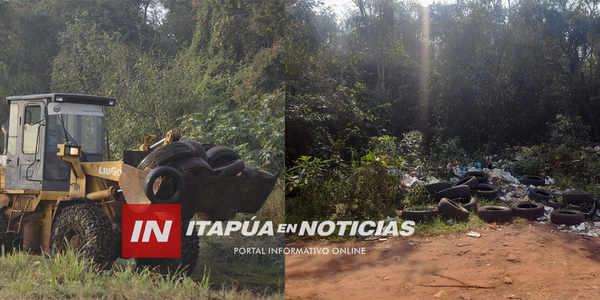 MUNICIPALIDAD DE CAMBYRETÁ ELIMINA VERTEDERO CLANDESTINO - Itapúa Noticias