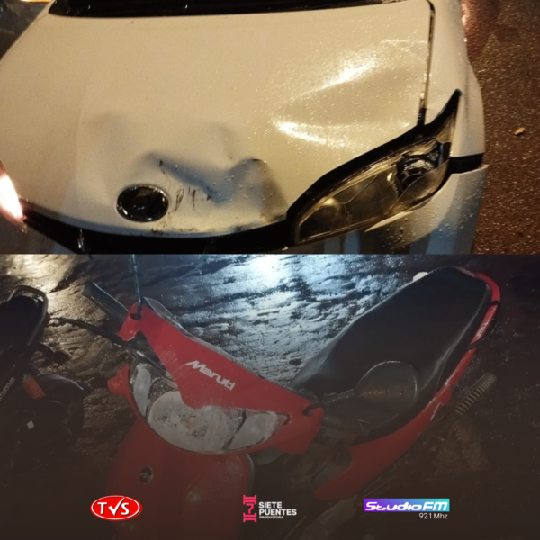 ACCIDENTE DE TRÁNSITO EN MARÍA AUXILIADORA: MENOR RESULTA HERIDO - TVS