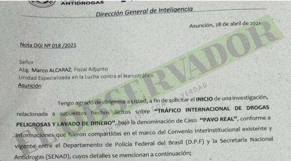 Senad no dio nombre de Lalo en pedido de investigación en caso “Pavo Real I” en 2021