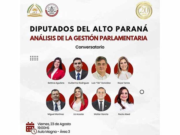 Realizarán conversatorio con diputados de Alto Paraná sobre “Análisis de la Gestión Parlamentaria” | DIARIO PRIMERA PLANA