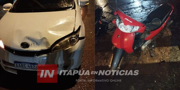 ADOLESCENTE RESULTÓ HERIDO TRAS COLISIÓN EN MARÍA AUXILIADORA - Itapúa Noticias