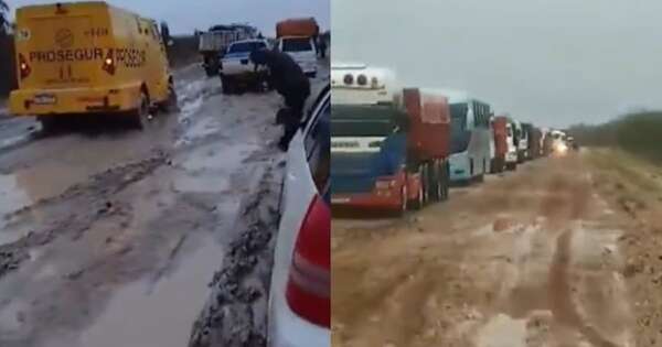 La Nación / Más de 200 vehículos están varados en la ruta PY05