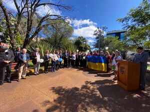 Acto conmemorativo por la Paz en el 33 Aniversario de la Independencia de Ucrania en Encarnación