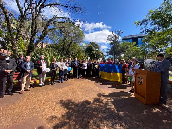 Acto conmemorativo por la Paz en el 33 Aniversario de la Independencia de Ucrania en Encarnación