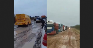 Unos 200 camiones grandes están varados a causa de las intensas lluvias - ADN Digital