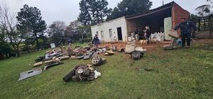 Allanan desarmadero en Paraguarí