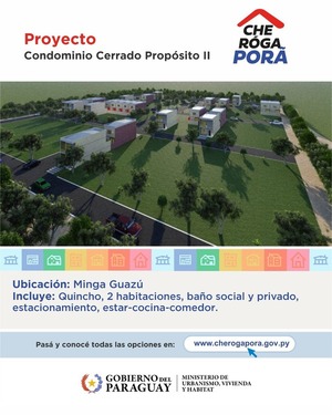 Minga Guazú recibe el primer proyecto habitacional de “Che Róga Porã” - ADN Digital