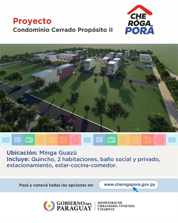 Minga Guazú recibe el primer proyecto habitacional de “Che Róga Porã” - ADN Digital