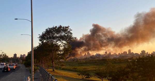 La Nación / Reportan importante incendio en la Costanera de Asunción