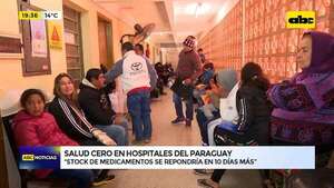 Salud Cero en hospitales del Paraguay: “stock de medicamentos se repondría en 10 días más” - ABC Noticias - ABC Color