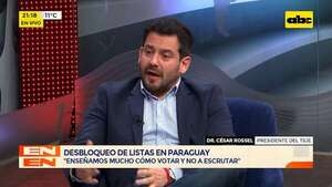 Video: TSJE sobre el desbloqueo de listas en Paraguay  - En Detalles - ABC Color