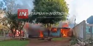 VIVIENDA FUE DEVASTADA POR UN INCENDIO EN MAYOR OTAÑO  - Itapúa Noticias