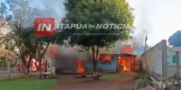 VIVIENDA FUE DEVASTADA POR UN INCENDIO EN MAYOR OTAÑO - Itapúa Noticias