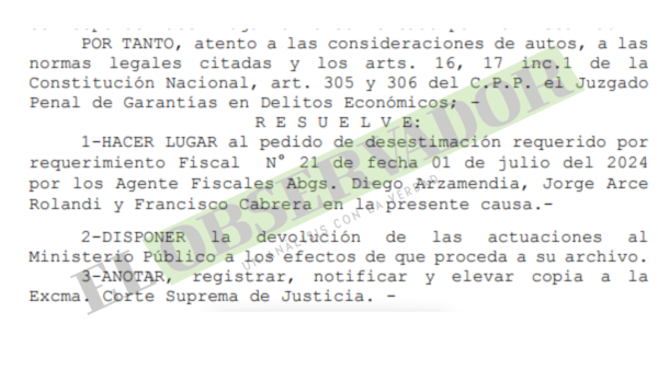 Juez desestima causa a senador y su esposa al no corroborarse lesión de confianza ni cobro indebido