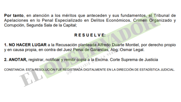 Uso del Art 50 inciso 13 del CPP es aplicable del magistrado hacia las partes y no en sentido contrario, según Cámara