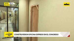 Hacinamiento en el Congreso: en dos días montan nueva oficina en el Senado  - ABC Noticias - ABC Color